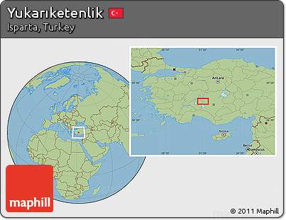 Savanna Style Location Map of Yukarıketenlik
