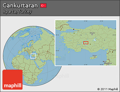 Savanna Style Location Map of Cankurtaran