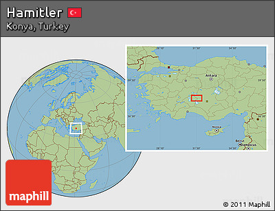 Savanna Style Location Map of Hamitler