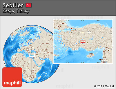 Shaded Relief Location Map of Sebiller