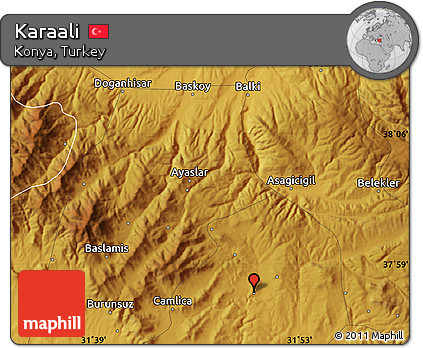 Physical Map of Karaali