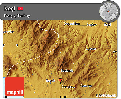 Physical Map of Keçi