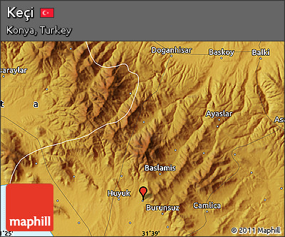 Physical Map of Keçi