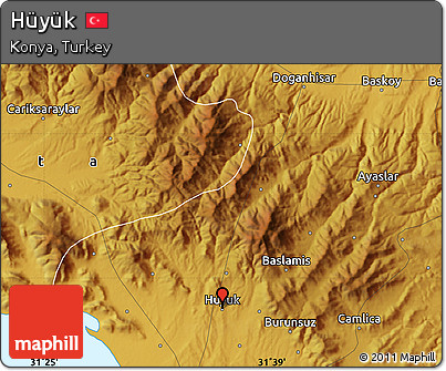 Physical Map of Hüyük