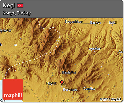 Physical Map of Keçi