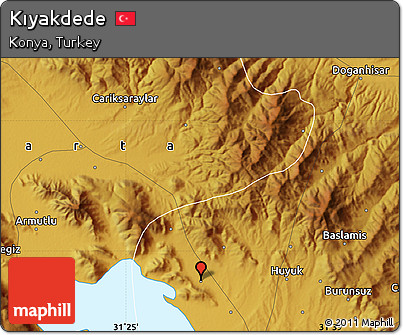 Physical Map of Kıyakdede