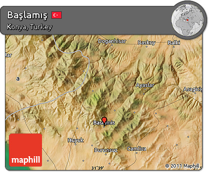 Satellite Map of Başlamış
