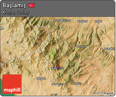 Satellite Map of Başlamış