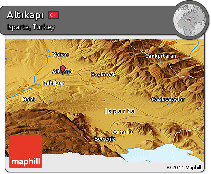 Physical Panoramic Map of Altıkapı