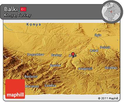 Physical Panoramic Map of Balkı