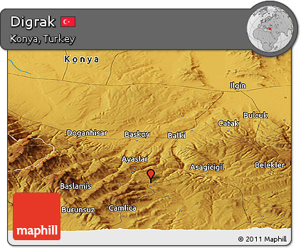 Physical Panoramic Map of Digrak