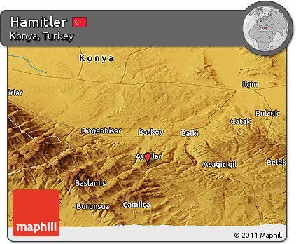 Physical Panoramic Map of Hamitler