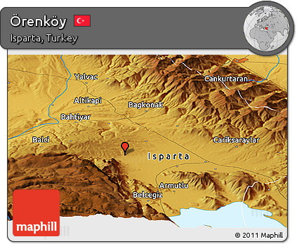 Physical Panoramic Map of Örenköy