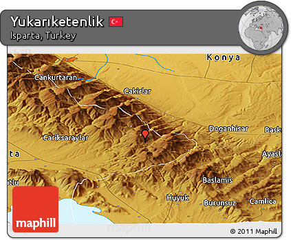 Physical Panoramic Map of Yukarıketenlik