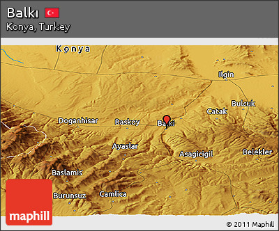 Physical Panoramic Map of Balkı