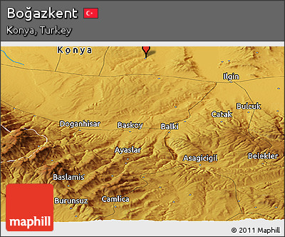 Physical Panoramic Map of Boğazkent
