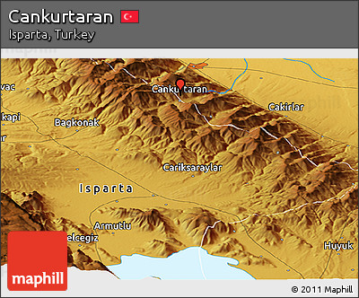 Physical Panoramic Map of Cankurtaran