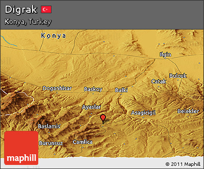 Physical Panoramic Map of Digrak