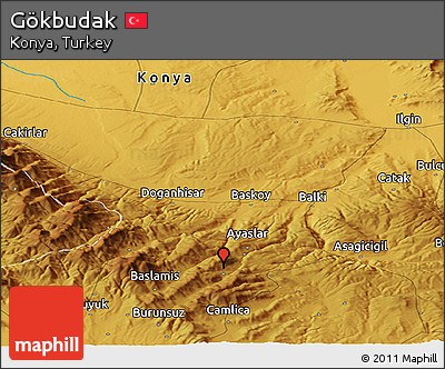 Physical Panoramic Map of Gökbudak