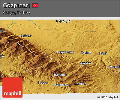 Physical Panoramic Map of Gözpınarı