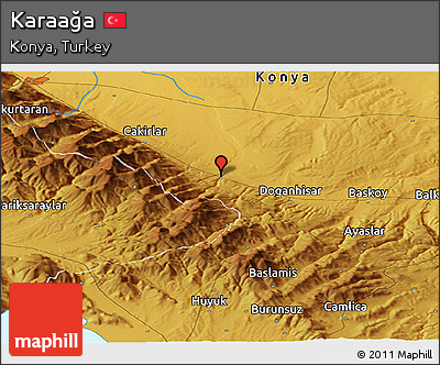 Physical Panoramic Map of Karaağa