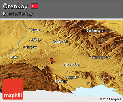 Physical Panoramic Map of Örenköy