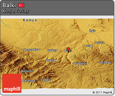 Physical Panoramic Map of Balkı
