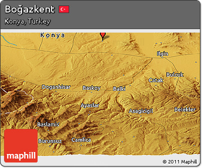 Physical Panoramic Map of Boğazkent