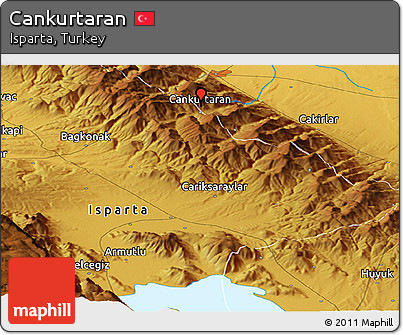 Physical Panoramic Map of Cankurtaran