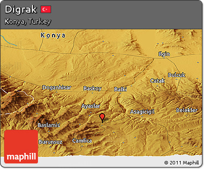 Physical Panoramic Map of Digrak