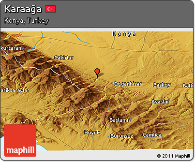 Physical Panoramic Map of Karaağa