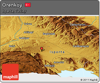 Physical Panoramic Map of Örenköy