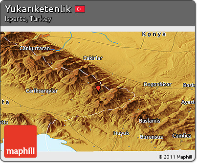 Physical Panoramic Map of Yukarıketenlik