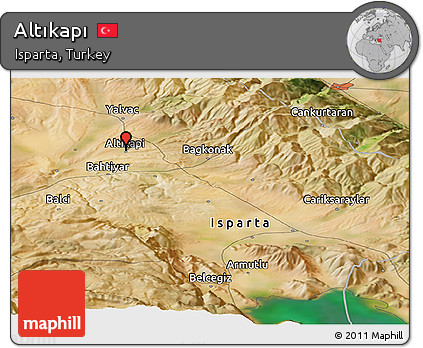Satellite Panoramic Map of Altıkapı