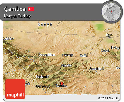 Satellite Panoramic Map of Çamlıca