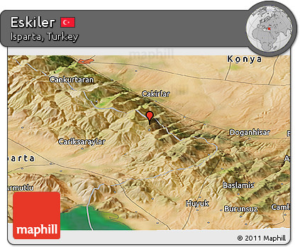 Satellite Panoramic Map of Eskiler