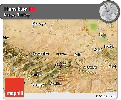 Satellite Panoramic Map of Hamitler