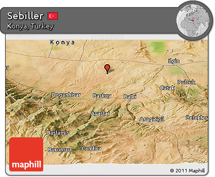 Satellite Panoramic Map of Sebiller