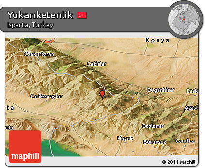 Satellite Panoramic Map of Yukarıketenlik