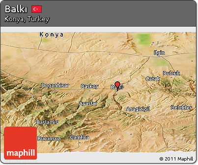 Satellite Panoramic Map of Balkı