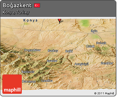Satellite Panoramic Map of Boğazkent