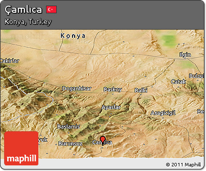 Satellite Panoramic Map of Çamlıca