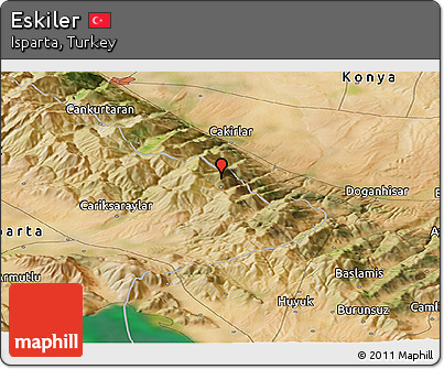 Satellite Panoramic Map of Eskiler