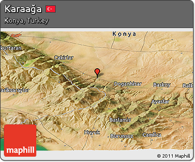 Satellite Panoramic Map of Karaağa