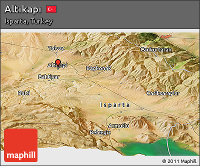Satellite Panoramic Map of Altıkapı