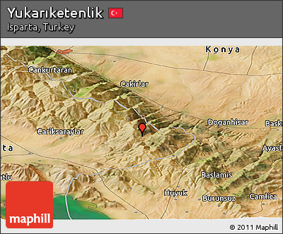 Satellite Panoramic Map of Yukarıketenlik