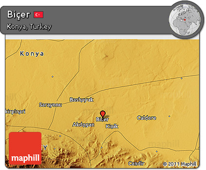 Physical 3D Map of Biçer