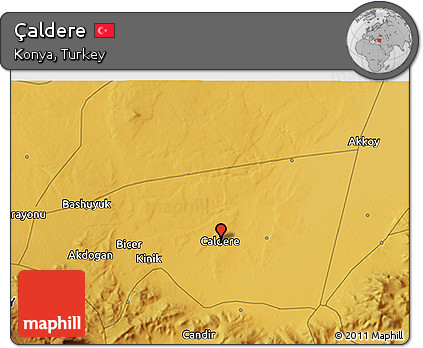 Physical 3D Map of Çaldere