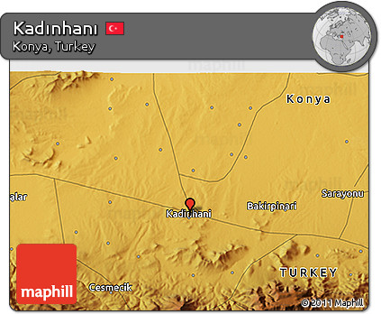 Physical 3D Map of Kadınhanı