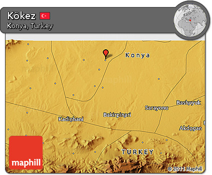 Physical 3D Map of Kökez